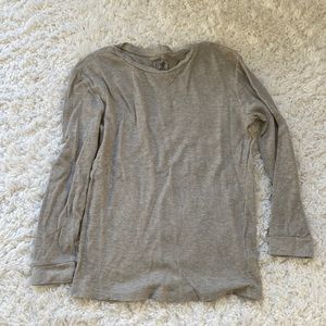 Waffle knit tan long sleeve layer shirt